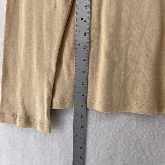 Levi's Shirt Women's Sz 18/20 Light Brown Long Sleeve Knit Henley Snap Pullover - Picture 5 of 11